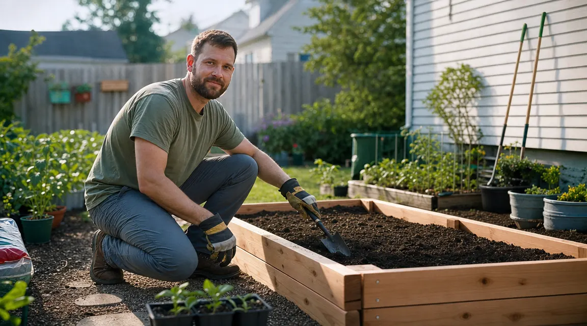 How to Plant a Raised Bed Using Just Hand Tools