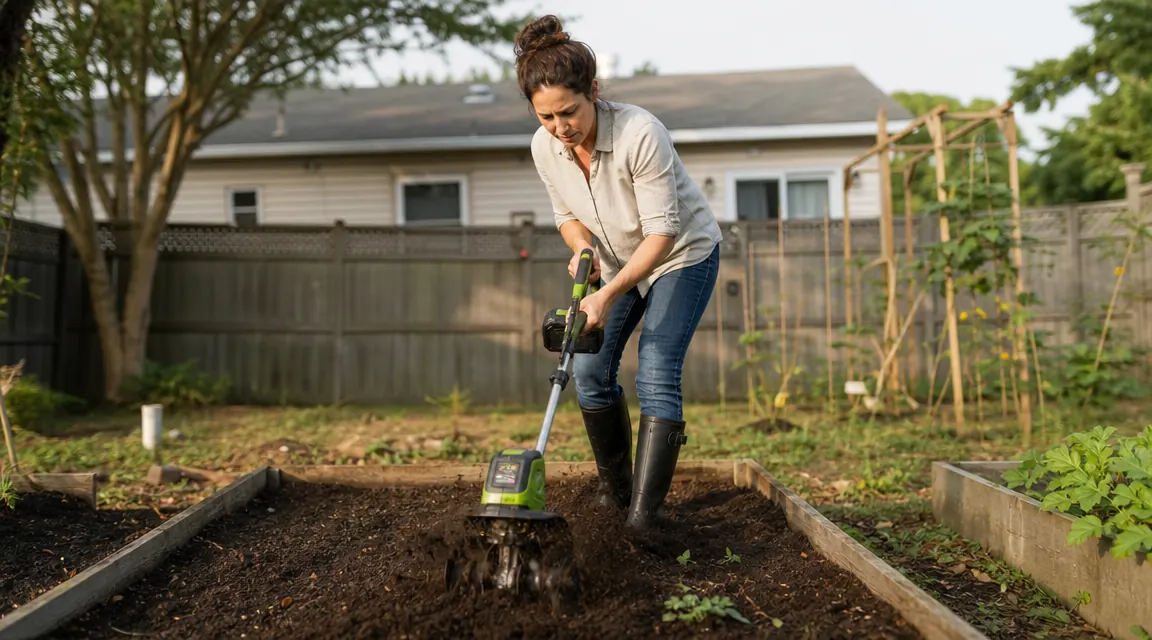 How to Prep a Garden Bed for Spring Planting Using a Cordless Cultivator